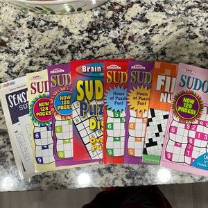 Lot Of 9 Sudoku Puzzle Books No Duplicates